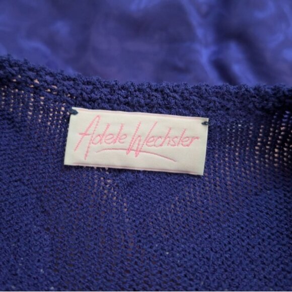 Vintage Adele Wechsler 100% Silk 2 Piece Skirt Suit Sweater Set - Picture 10 of 10